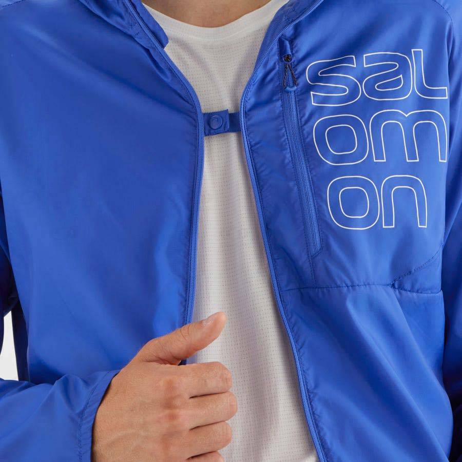 Blue Men's Salomon BONATTI CROSS WIND Windbreaker | USA-wO1488