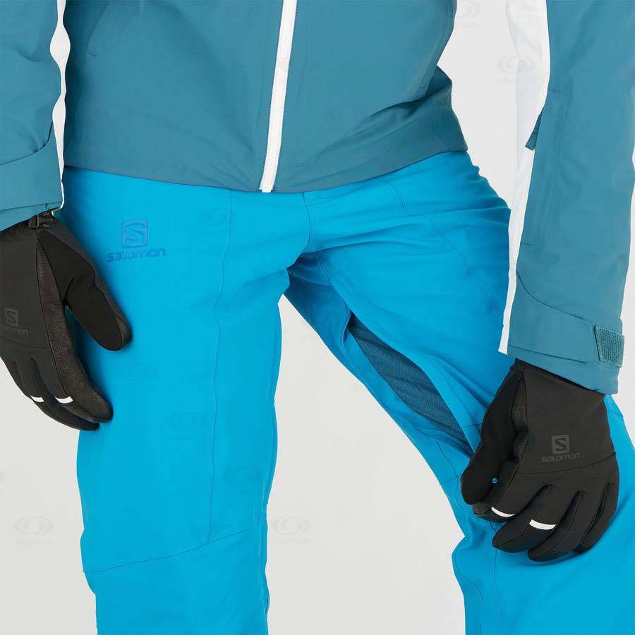 Blue Men's Salomon BRILLIANT Ski Pants | USA-M2231