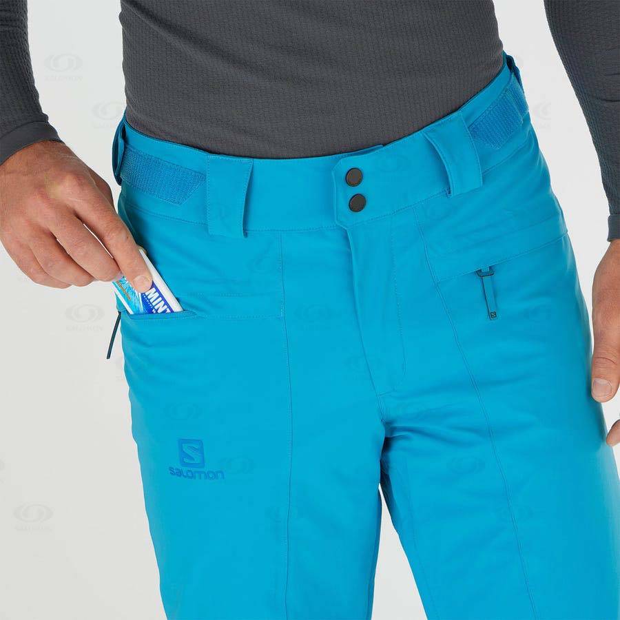 Blue Men's Salomon BRILLIANT Ski Pants | USA-M2231