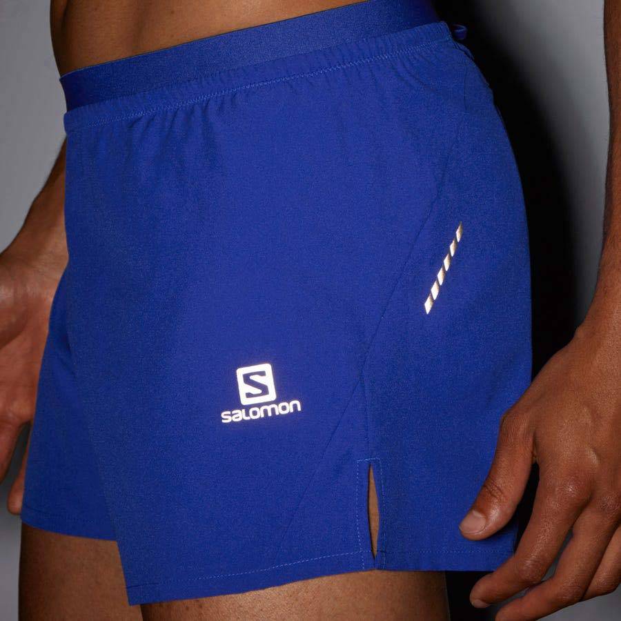 Blue Men's Salomon CROSS 3'' Shorts | USA-O1154