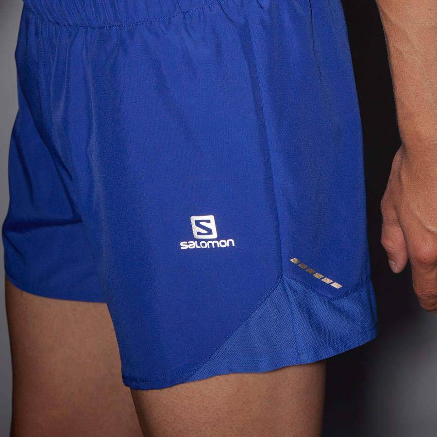 Blue Men's Salomon CROSS REBEL 5'' Shorts | USA-O1446