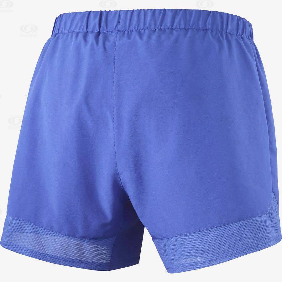 Blue Men's Salomon CROSS REBEL 5'' Shorts | USA-O1446