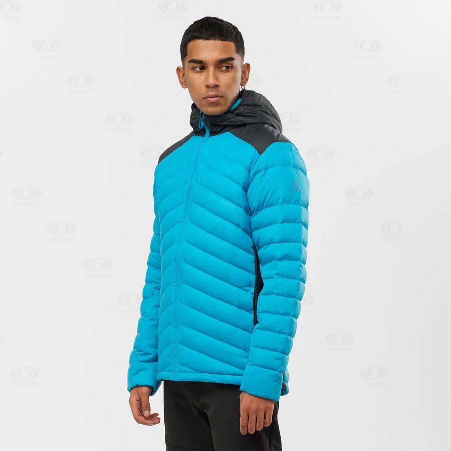 Blue Men's Salomon ESSENTIAL XWARM DOWN Insulated Jackets | USA-M1965