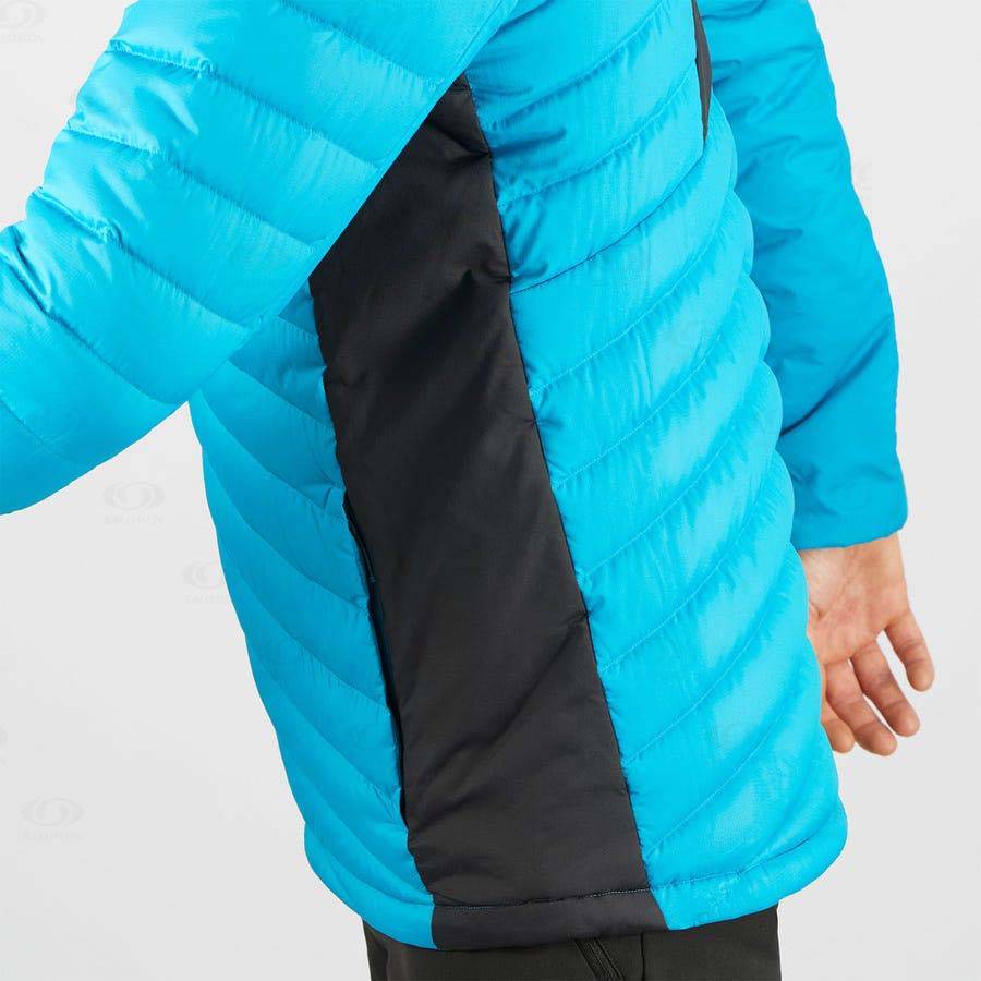 Blue Men's Salomon ESSENTIAL XWARM DOWN Insulated Jackets | USA-M1965