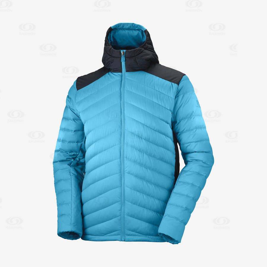 Blue Men\'s Salomon ESSENTIAL XWARM DOWN Insulated Jackets | USA-M1965