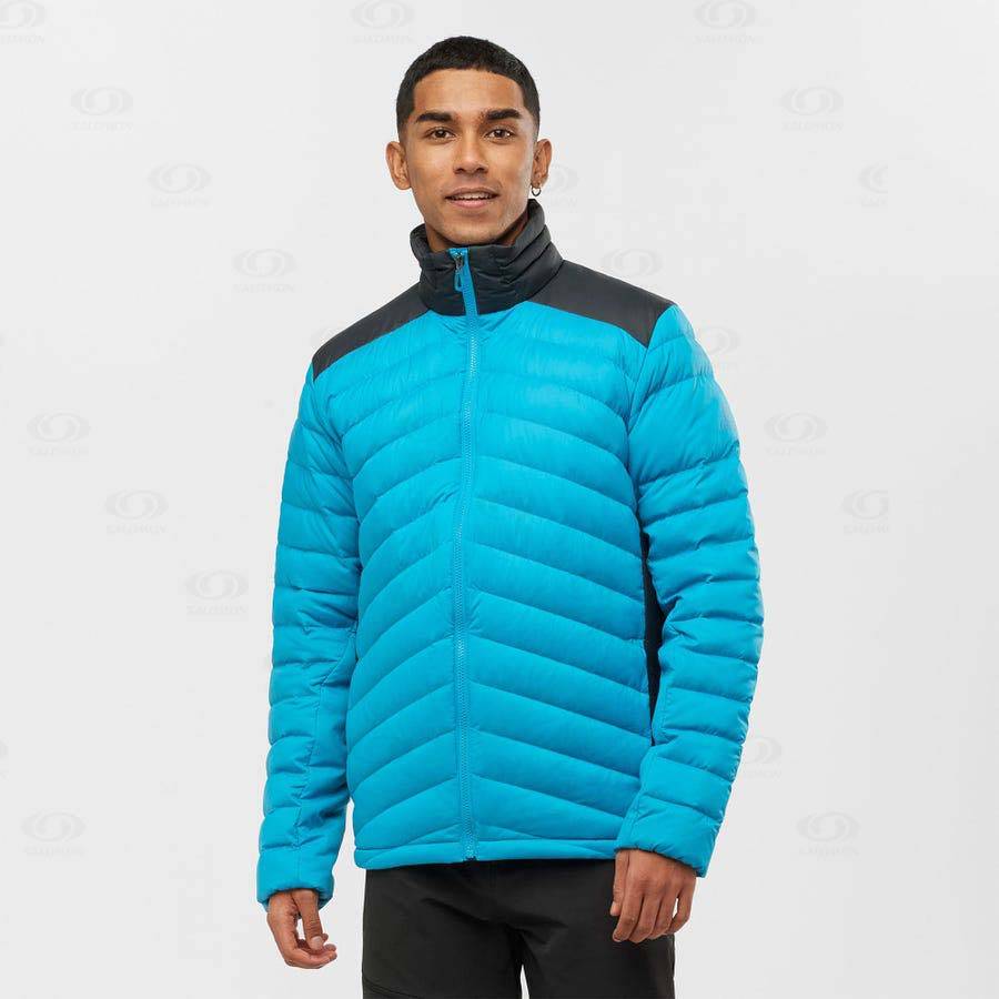 Blue Men's Salomon ESSENTIAL XWARM DOWN Insulated Jackets | USA-N1918