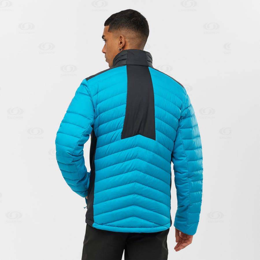 Blue Men's Salomon ESSENTIAL XWARM DOWN Insulated Jackets | USA-N1918