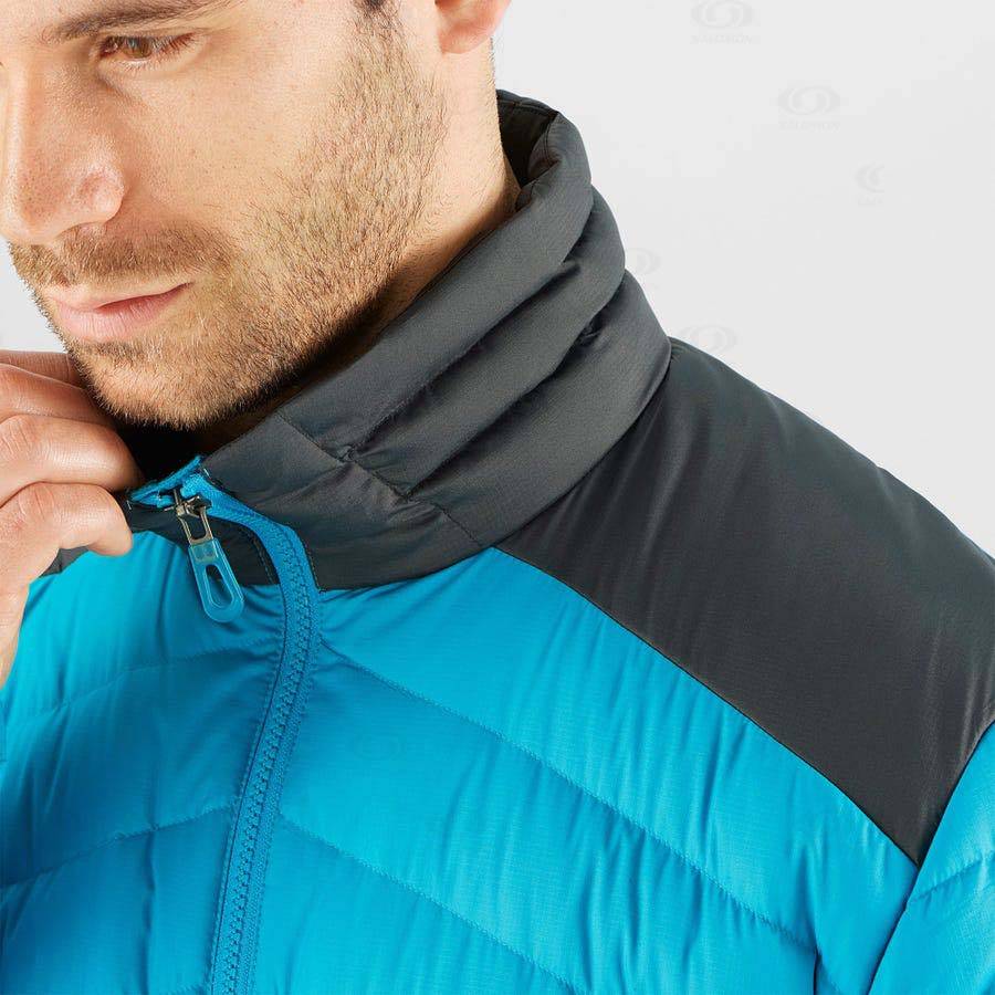 Blue Men's Salomon ESSENTIAL XWARM DOWN Insulated Jackets | USA-N1918