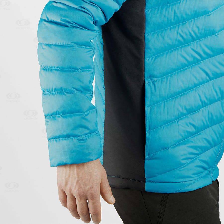 Blue Men's Salomon ESSENTIAL XWARM DOWN Insulated Jackets | USA-N1918