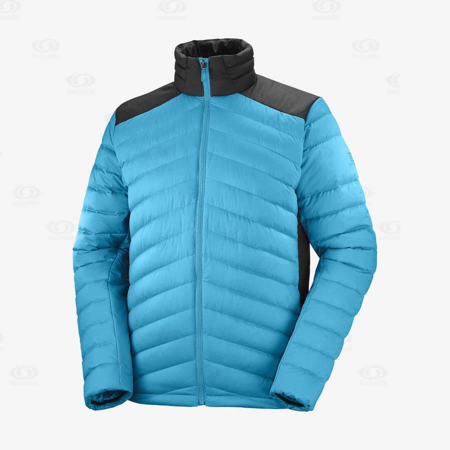 Blue Men\'s Salomon ESSENTIAL XWARM DOWN Insulated Jackets | USA-N1918