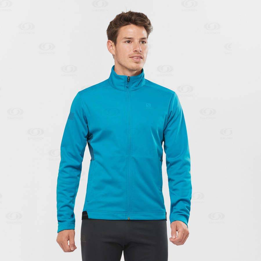 Blue Men's Salomon GORE TEX INFINIUM™ WINDSTOPPER® Softshell Jackets | USA-O1119