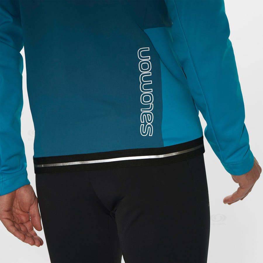 Blue Men's Salomon GORE TEX INFINIUM™ WINDSTOPPER® Softshell Jackets | USA-O1119