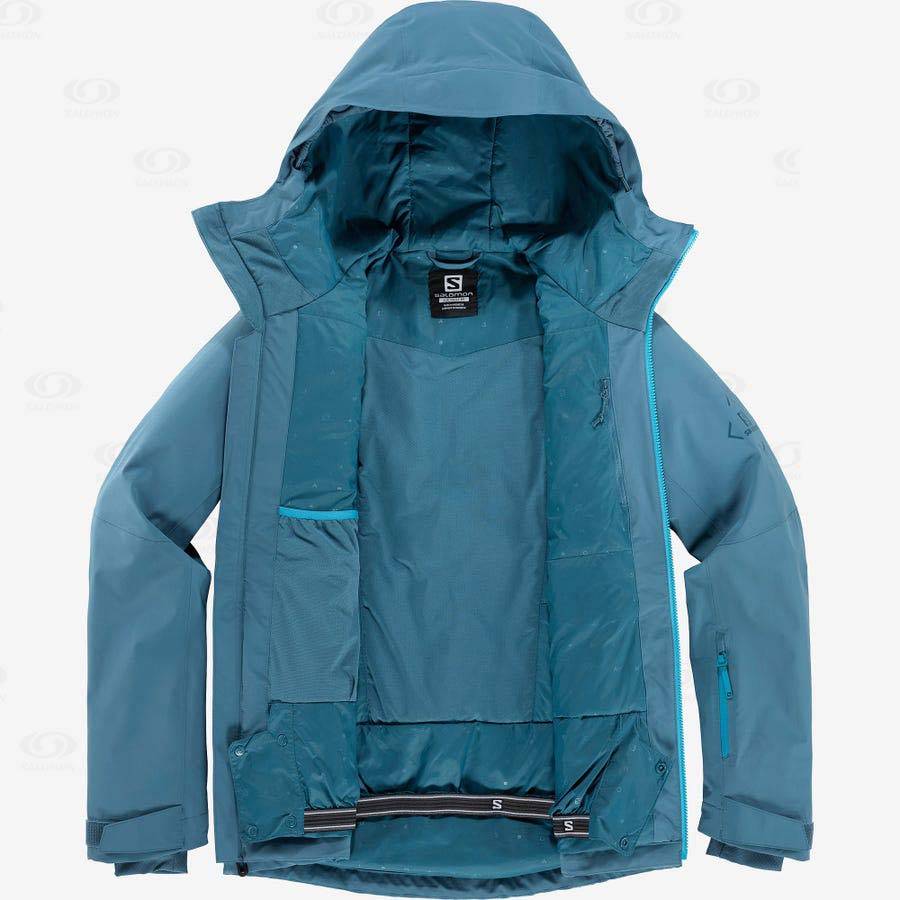 Blue Men's Salomon HIGHLAND Insulated Jackets | USA-S1436