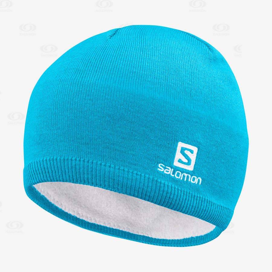 Blue Men\'s Salomon LOGO Hats | USA-O1231