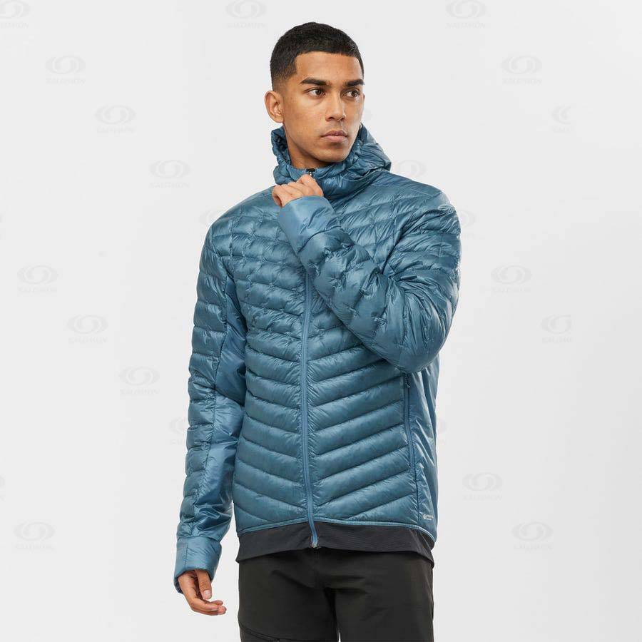 Blue Men's Salomon OUTLINE DOWN Insulated Jackets | USA-L1403