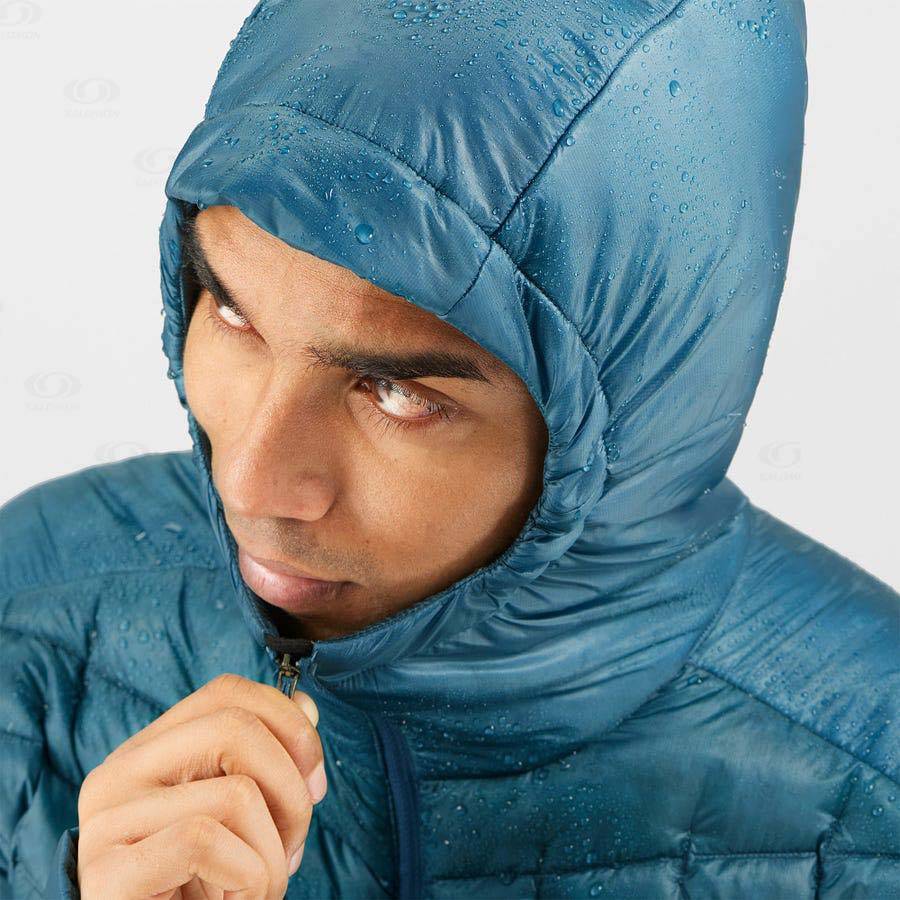 Blue Men's Salomon OUTLINE DOWN Insulated Jackets | USA-L1403