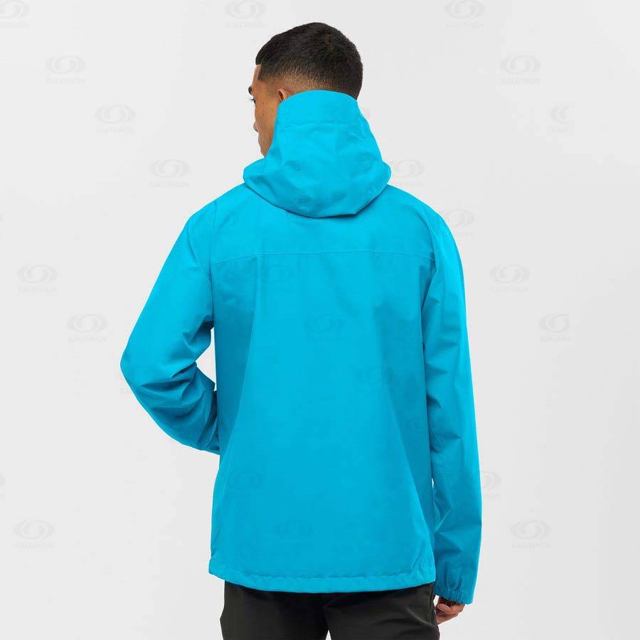 Blue Men's Salomon OUTLINE GORE-TEX 2.5 LAYERS Waterproof Jackets | USA-N1274