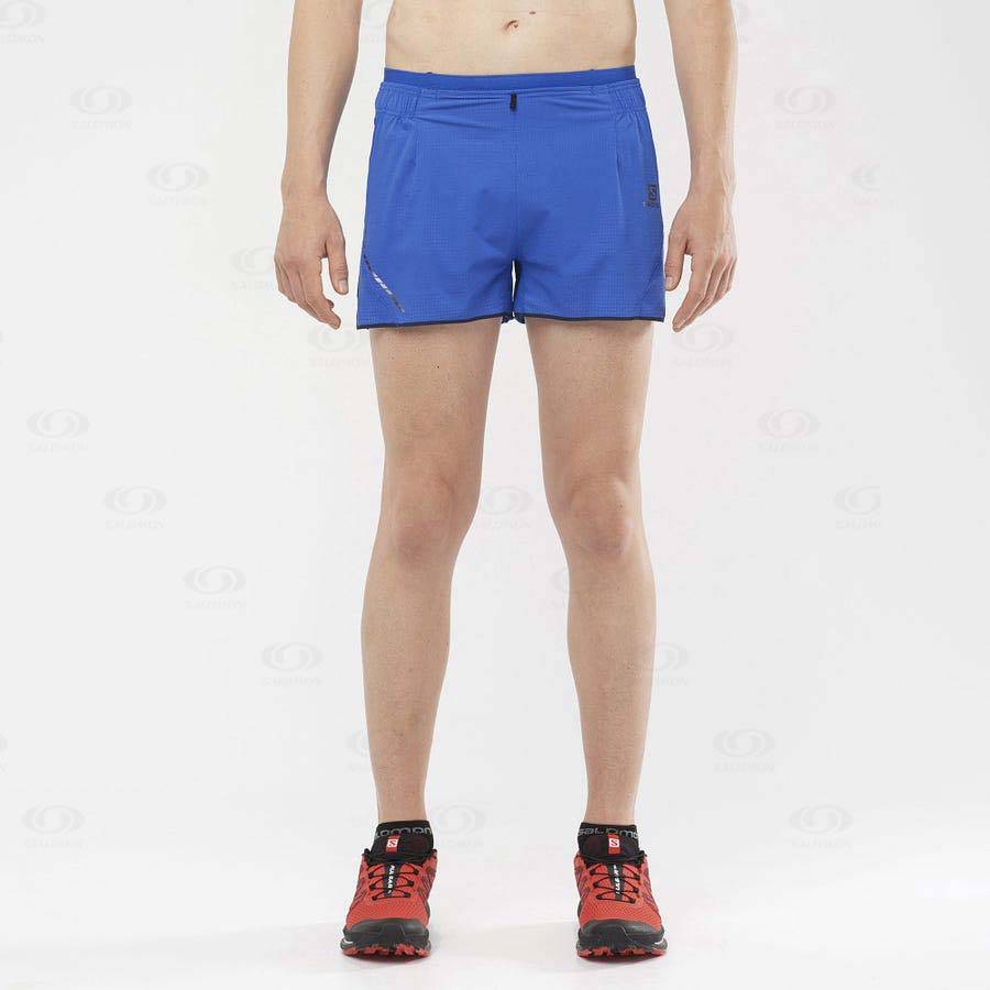 Blue Men's Salomon SENSE AERO 3'' Shorts | USA-S1716