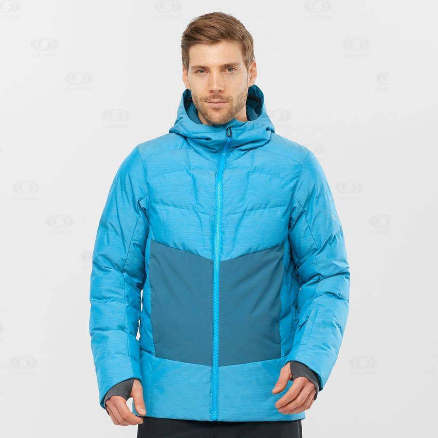 Blue Men's Salomon SNOWSHELTER Insulated Jackets | USA-S2423