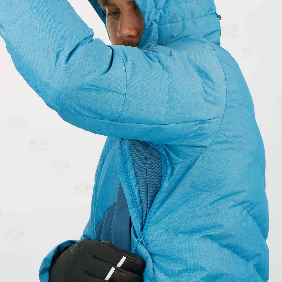 Blue Men's Salomon SNOWSHELTER Insulated Jackets | USA-S2423