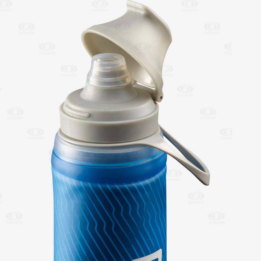 Blue Men's Salomon SOFT FLASK 400ml/13oz INSULATED 42 Hydration Packs | USA-M1328