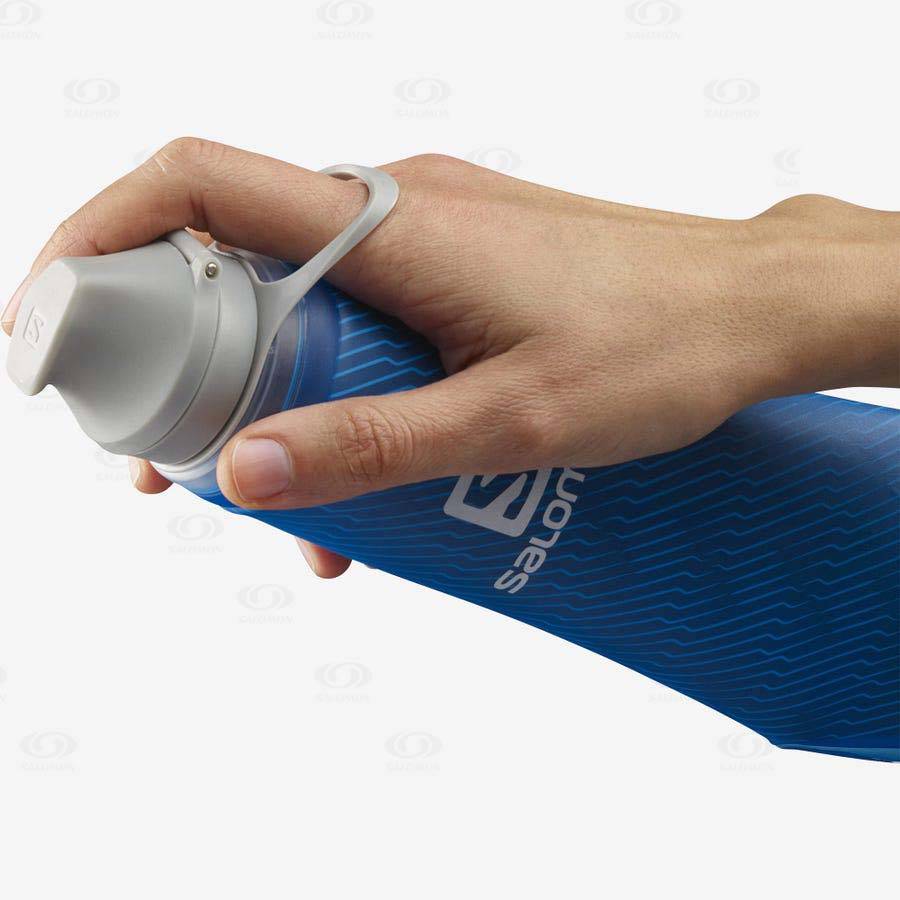 Blue Men's Salomon SOFT FLASK 400ml/13oz INSULATED 42 Hydration Packs | USA-M1328