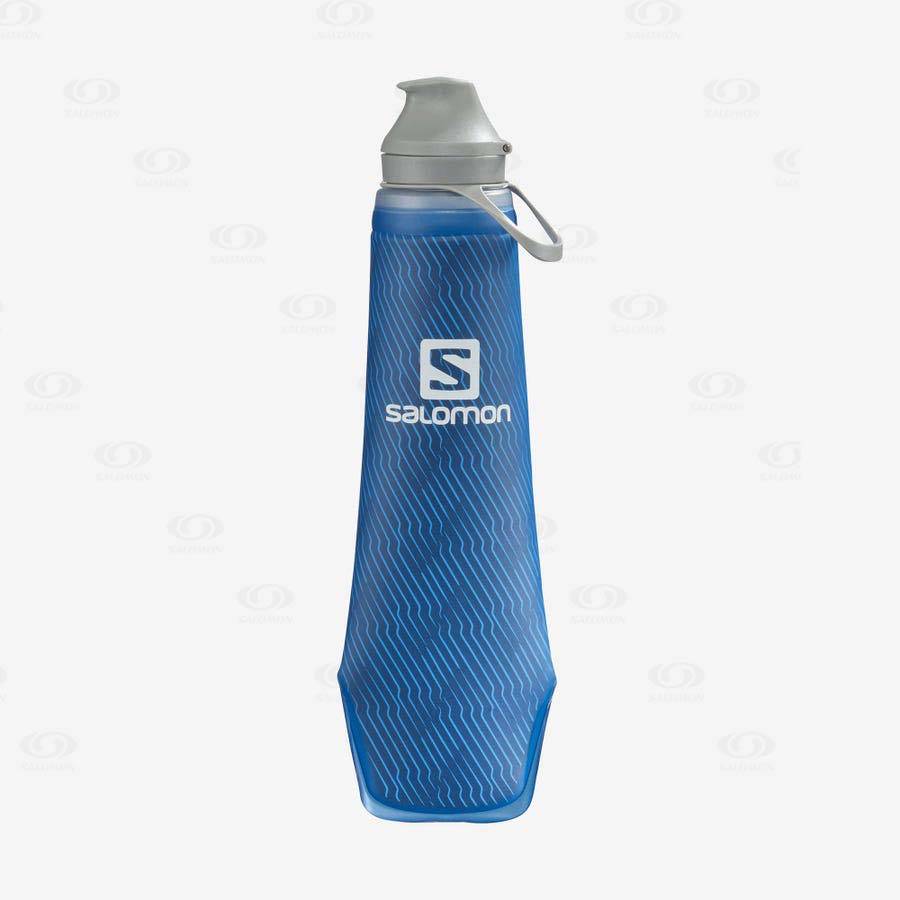 Blue Men\'s Salomon SOFT FLASK 400ml/13oz INSULATED 42 Hydration Packs | USA-M1328