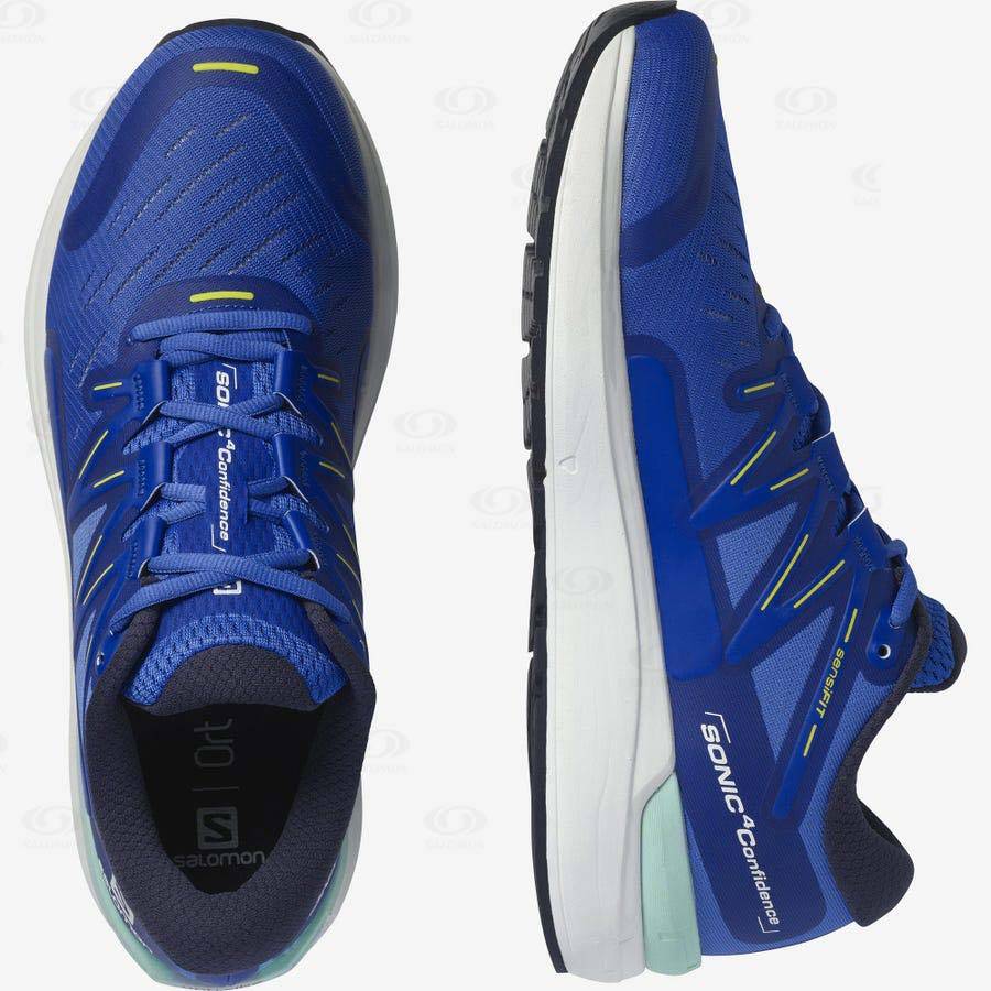 Blue Men's Salomon SONIC 4 Confidence Running Shoes | USA-W3560