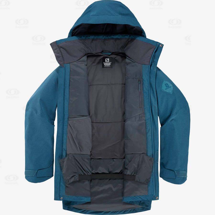 Blue Men's Salomon STANCE CARGO Ski Jackets | USA-O1600