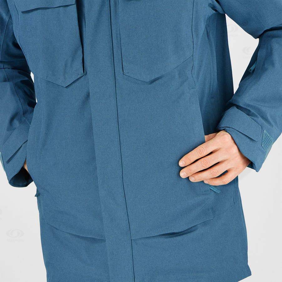 Blue Men's Salomon STANCE CARGO Ski Jackets | USA-O1600