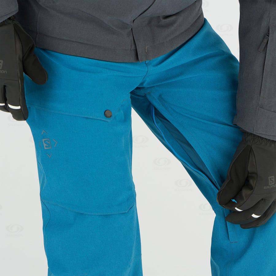 Blue Men's Salomon UNTRACKED Ski Pants | USA-L2222