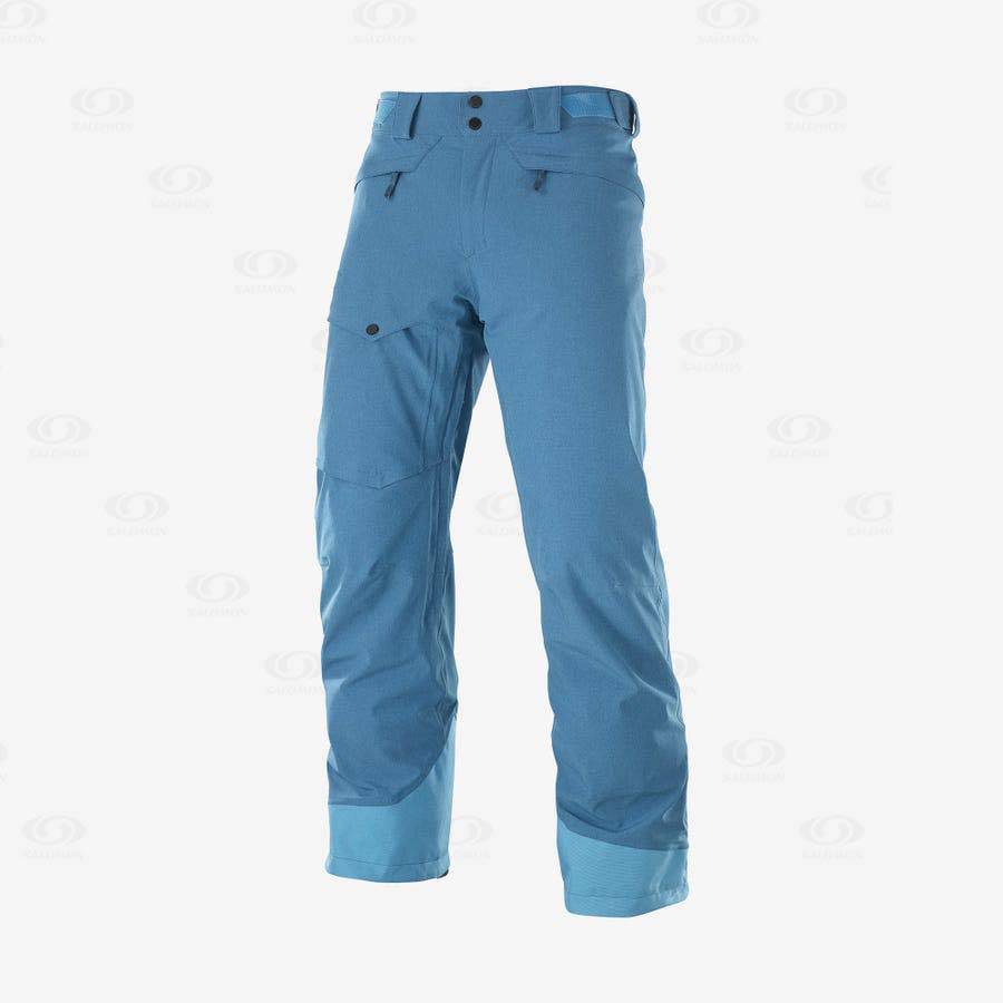 Blue Men\'s Salomon UNTRACKED Ski Pants | USA-L2222