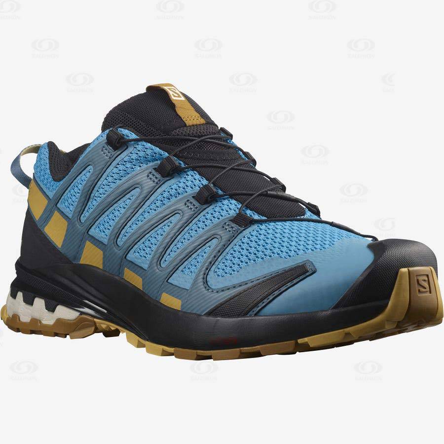 Blue Men's Salomon XA PRO 3D v8 Hiking Shoes | USA-S1926