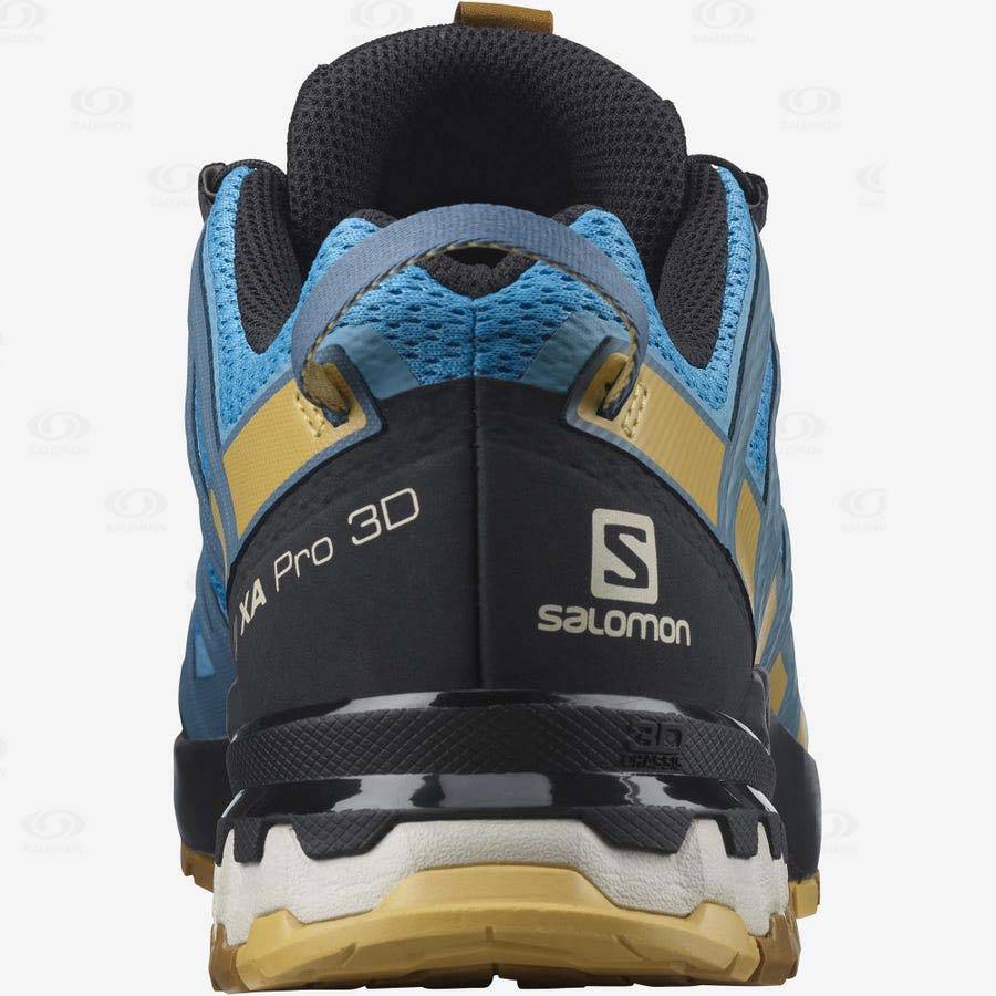 Blue Men's Salomon XA PRO 3D v8 Hiking Shoes | USA-S1926