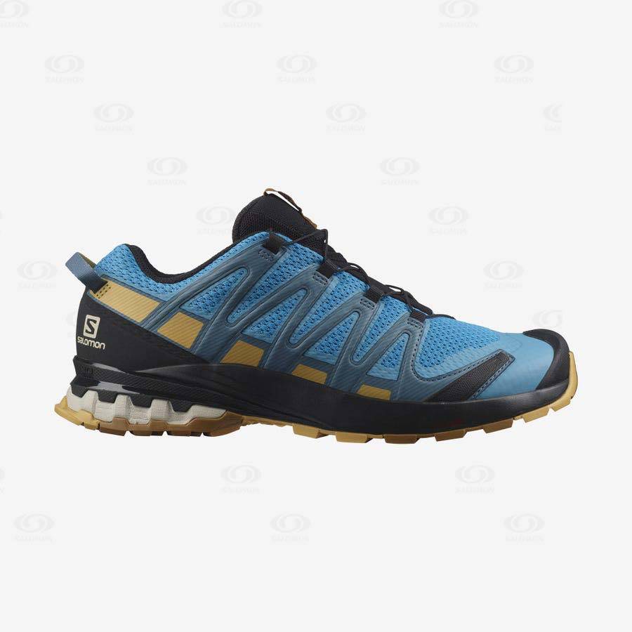 Blue Men\'s Salomon XA PRO 3D v8 Hiking Shoes | USA-S1926