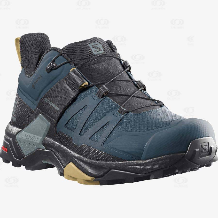 Blue Men's Salomon X ULTRA 4 GORE-TEX Waterproof Shoes | USA-O2321