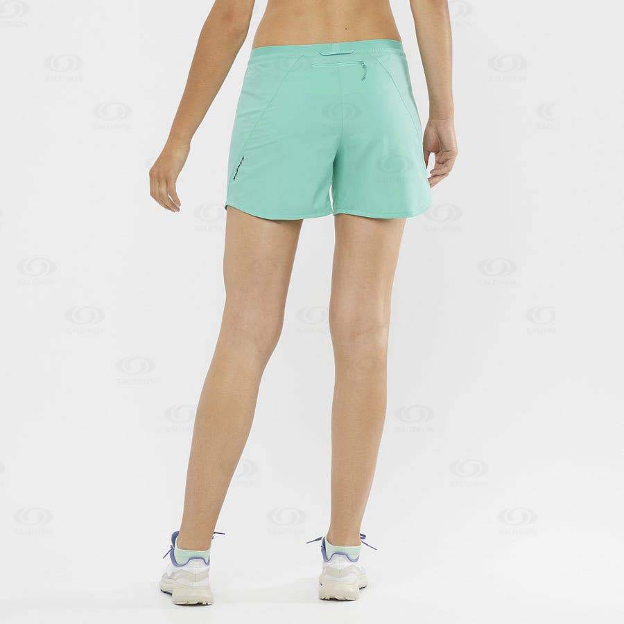 Blue Women's Salomon CROSS 5'' Shorts | USA-W1100