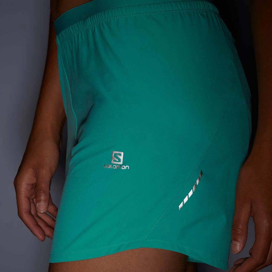 Blue Women's Salomon CROSS 5'' Shorts | USA-W1100