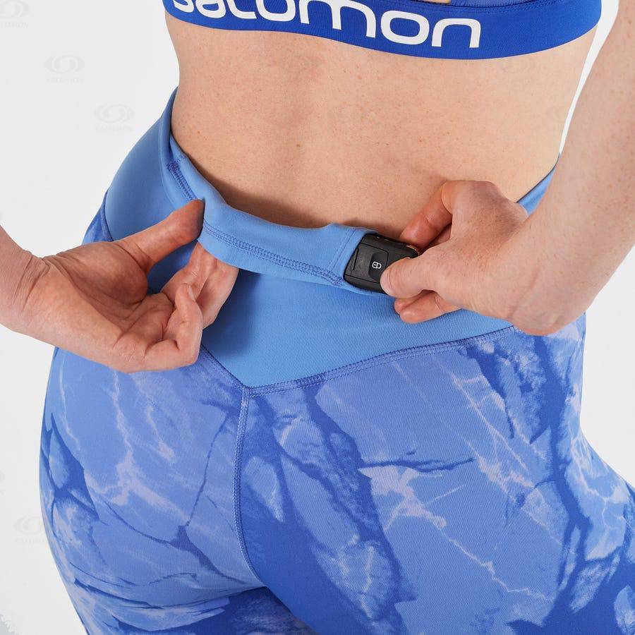 Blue Women's Salomon CROSS MULTI 7'' Shorts | USA-O2496