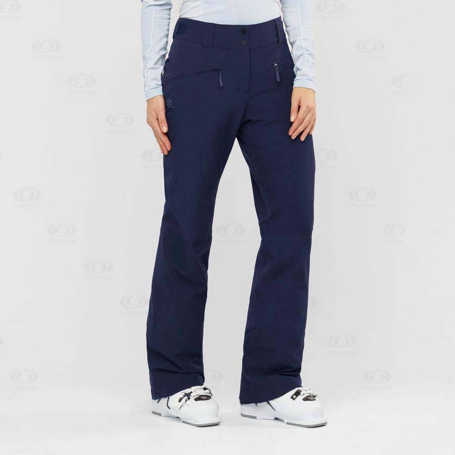 Blue Women's Salomon EDGE Ski Pants | USA-W3500