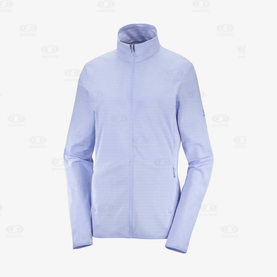 Blue Women's Salomon ESSENTIAL LIGHTWARM Hoodie | USA-W1570