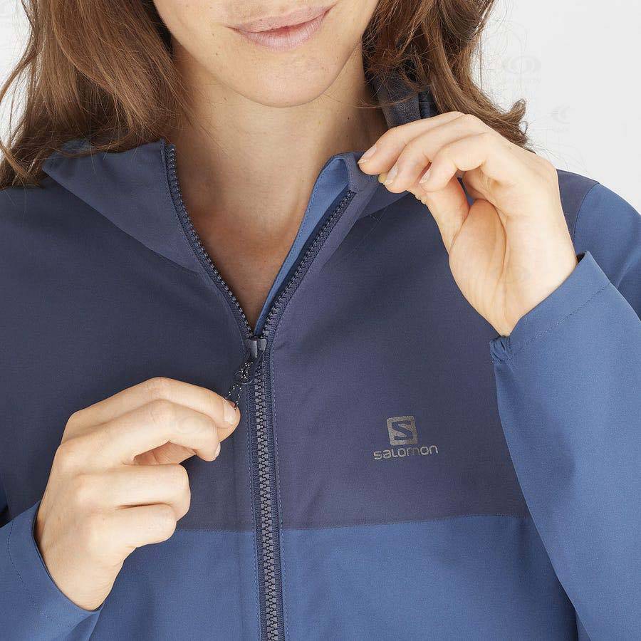 Blue Women's Salomon ESSENTIAL WATERPROOF 2.5L Waterproof Jackets | USA-L1795