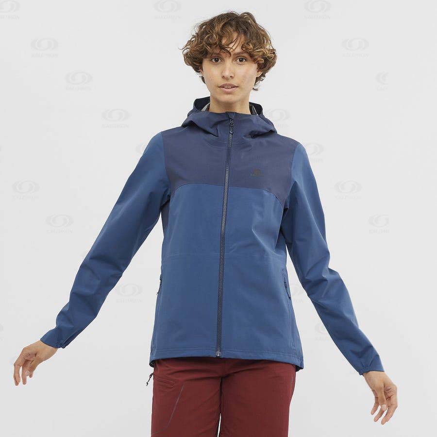 Blue Women's Salomon ESSENTIAL WATERPROOF 2.5L Waterproof Jackets | USA-L1795