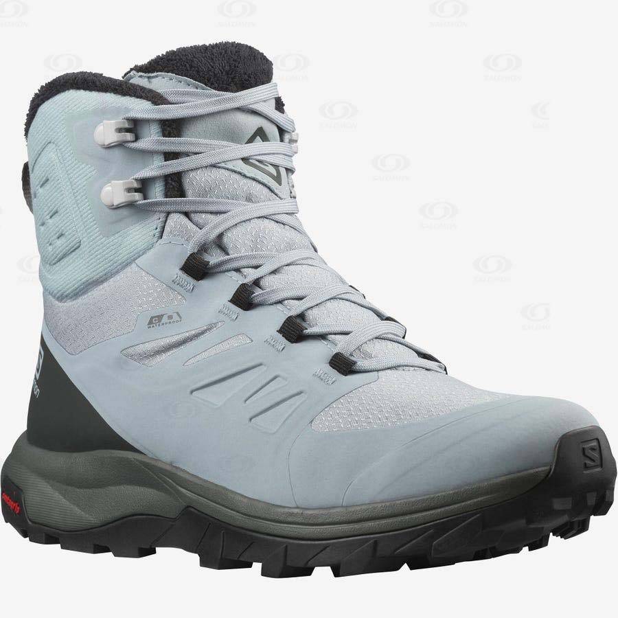 Blue Women's Salomon OUTBLAST THINSULATE™ CLIMASALOMON™ Waterproof Boots | USA-L1263