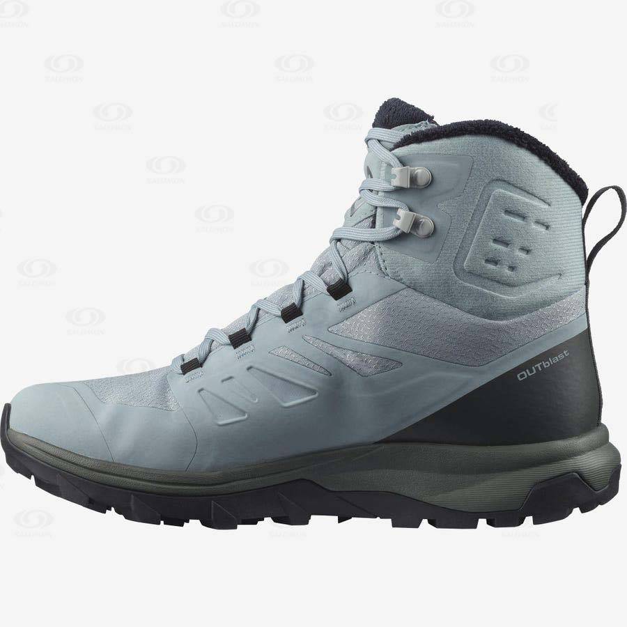 Blue Women's Salomon OUTBLAST THINSULATE™ CLIMASALOMON™ Waterproof Boots | USA-L1263