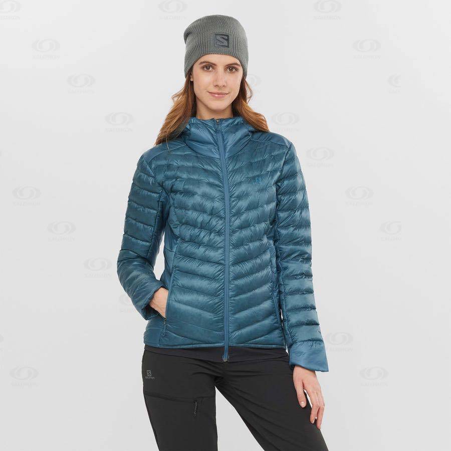 Blue Women's Salomon OUTLINE DOWN Insulated Jackets | USA-O2090