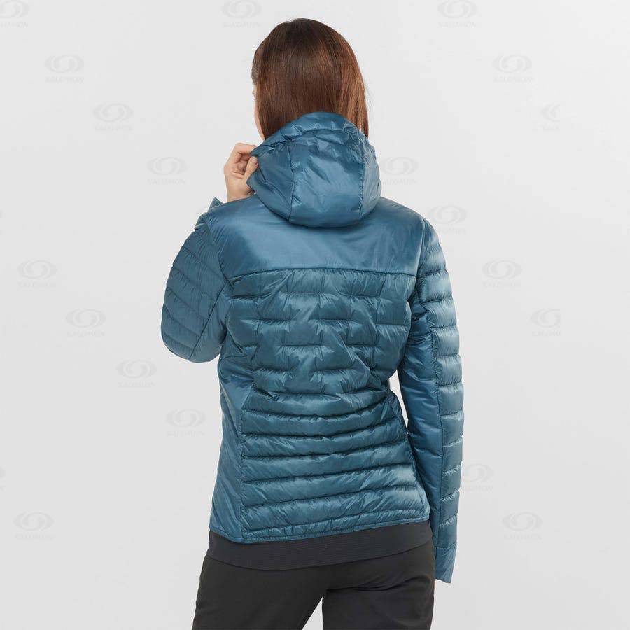 Blue Women's Salomon OUTLINE DOWN Insulated Jackets | USA-O2090