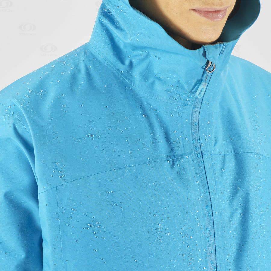 Blue Women's Salomon OUTLINE GORE-TEX 2.5L Waterproof Jackets | USA-L1081