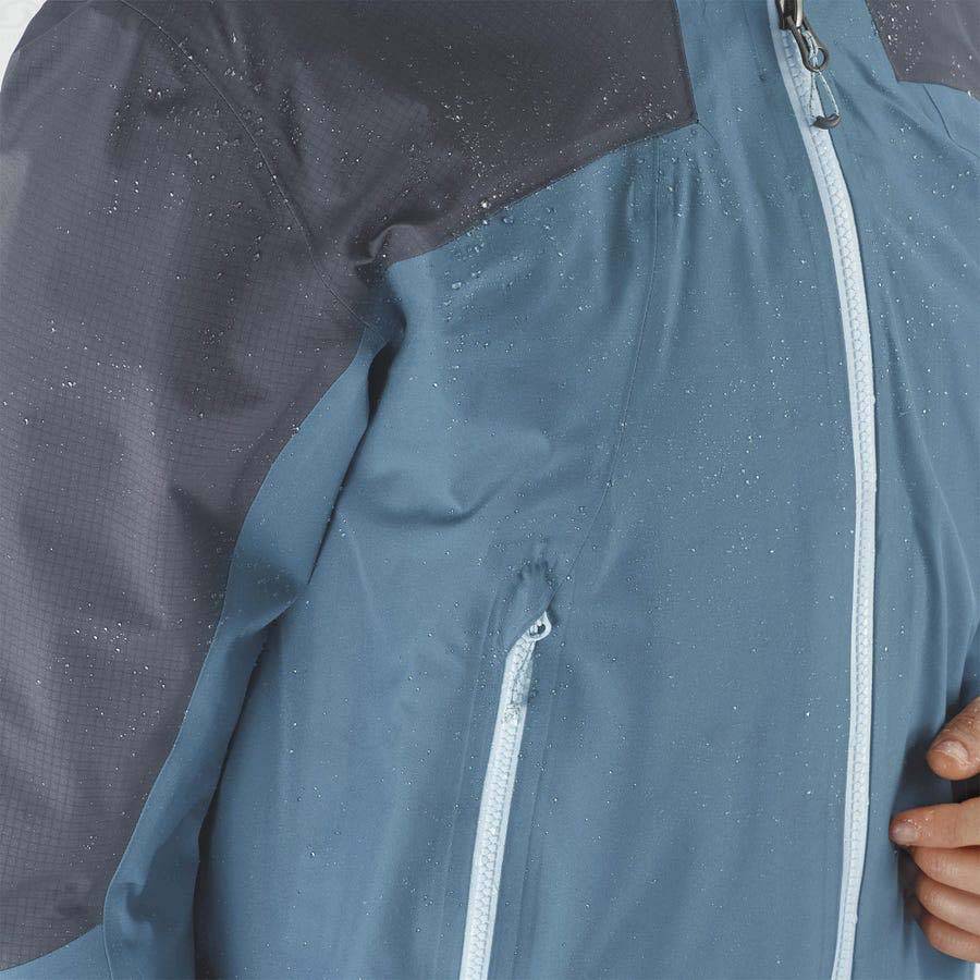 Blue Women's Salomon OUTLINE GORE-TEX HYBRID Waterproof Jackets | USA-S2290