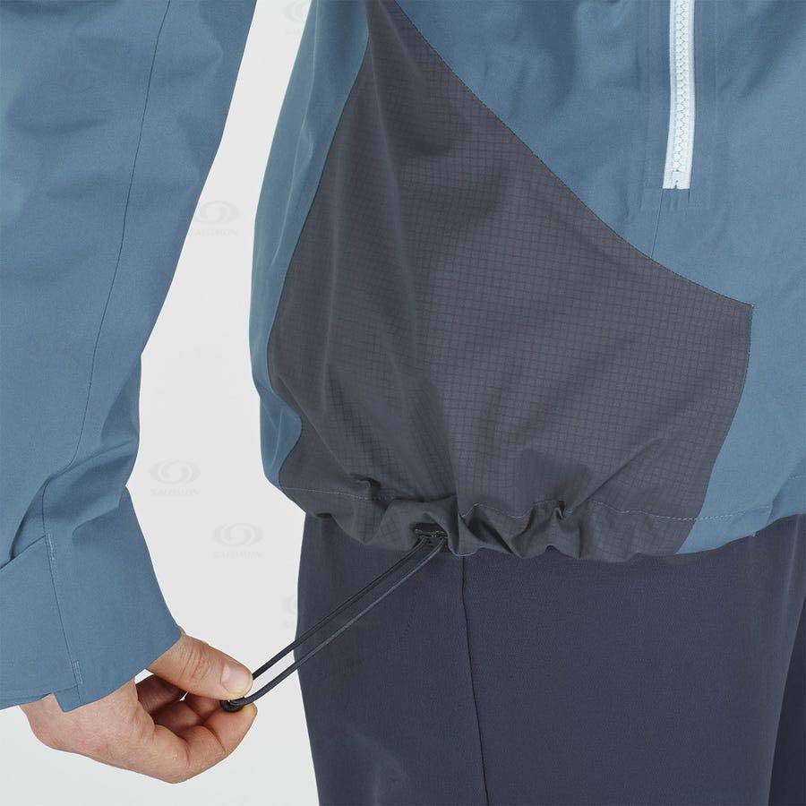 Blue Women's Salomon OUTLINE GORE-TEX HYBRID Waterproof Jackets | USA-S2290